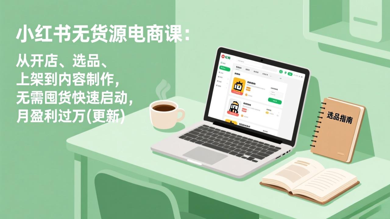 （18127期）小红书无货源电商课(4月20更新)：从开店、选品、上架到内容制作，无需囤货快速启动，月盈利过万-赛德副业库