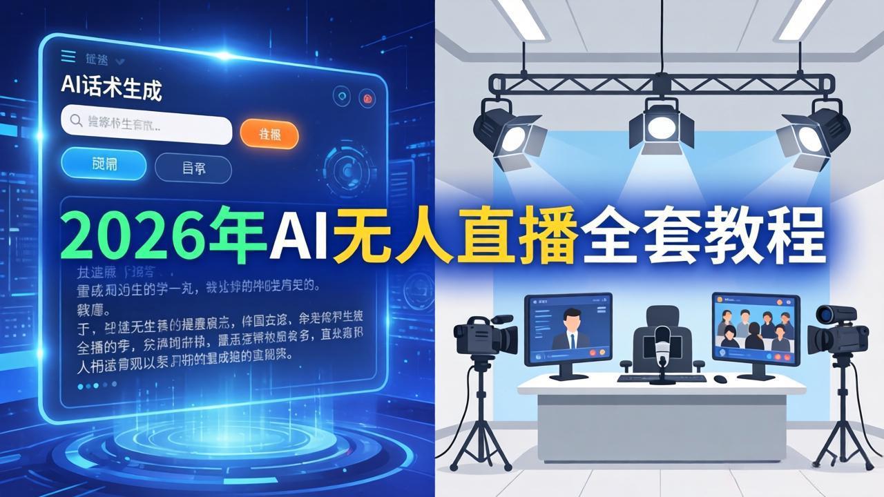 (17953期)2026年AI无人直播全套教程:OBS安装+软件配置+直播间搭建+话术生成+一键开播实操-赛德副业库