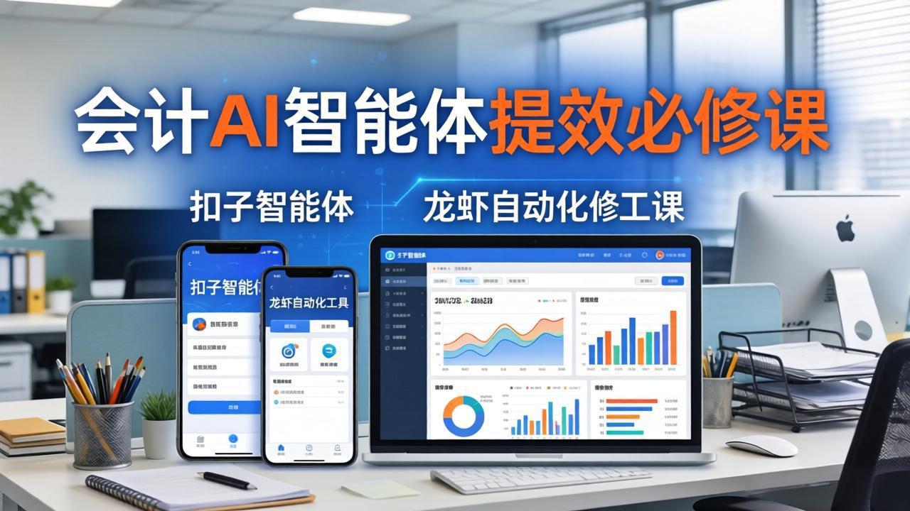 (18151期)财务会计AI智能体提效必修课:扣子智能体+龙虾自动化+报表分析,一站式提升财务工作效率-赛德副业库