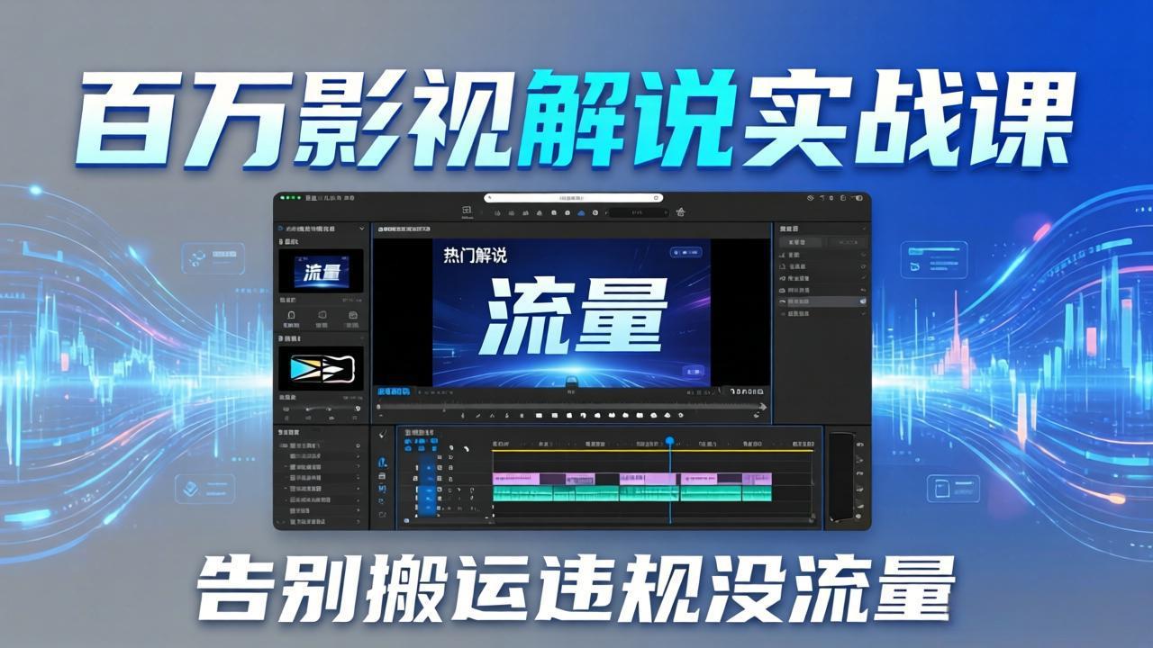 (17877期)百万影视解说实战课:告别搬运违规没流量,AI文案+配音+剪映,做出能上热门的解说视频-赛德副业库