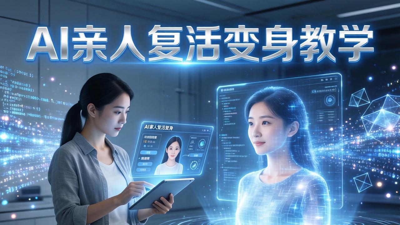 (17940期)AI亲人复活变身教学,最近超级火爆的项目,涨粉超级快,私域引流代做服务,收徒等-赛德副业库