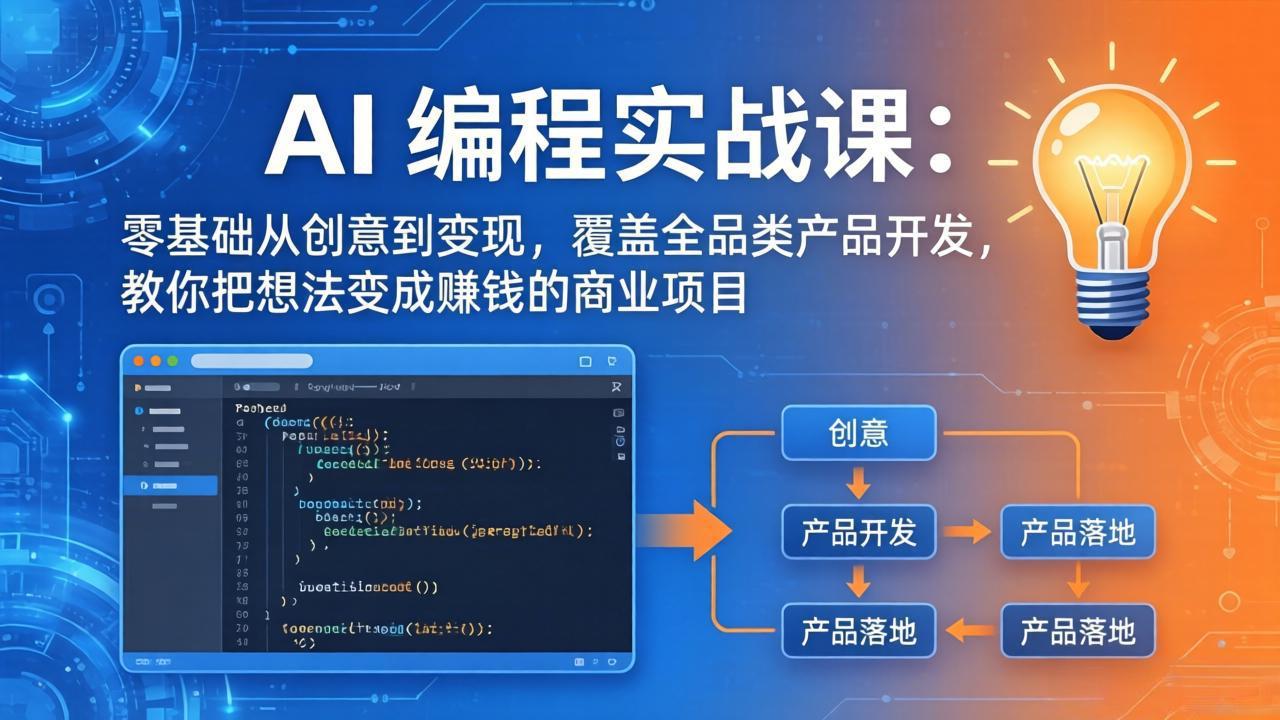 （17940期）AI编程实战课-第三期-4月更新：零基础从创意到变现，覆盖全品类产品开发，把想法变成赚钱的项目-赛德副业库