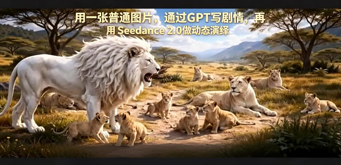 用一张普通图片,通过GPT写剧情,再用Seedance 2.0做动态演绎,居然能生成迪士尼风格搞笑动画-赛德副业库