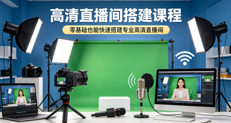 高清直播间搭建课程,零基础也能快速搭建专业高清直播间-赛德副业库