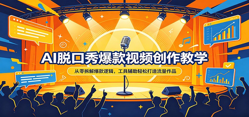 AI脱口秀爆款视频创作教学：从零拆解爆款逻辑，工具辅助轻松打造流量作品-赛德副业库