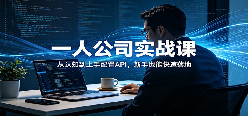 一人公司实战课:从认知到上手配置API,新手也能快速落地-赛德副业库