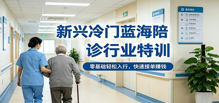 新兴冷门蓝海陪诊行业特训,零基础轻松入行,快速接单赚钱-赛德副业库