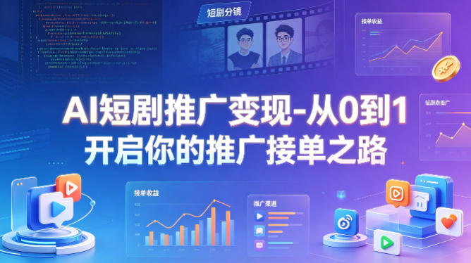 AI短剧推广变现-从0到1开启你的推广接单之路-赛德副业库