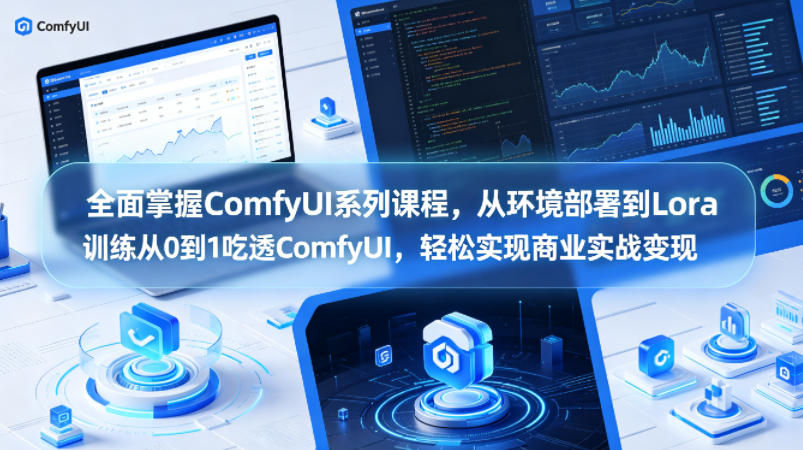全面掌握ComfyUI系列课程，从环境部署到Lora训练从0到1吃透ComfyUI，轻松实现商业实战变现-赛德副业库