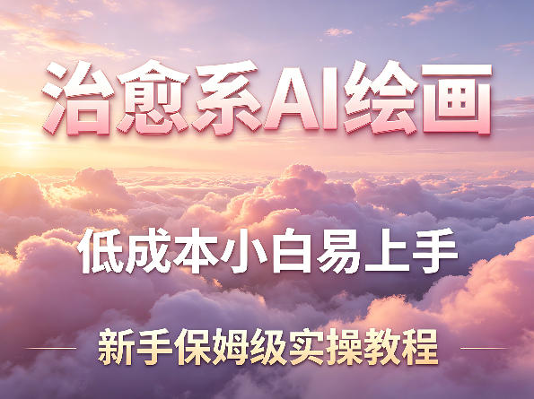治愈系AI绘画提示词项目，低成本小白易上手，每天10分钟，新手保姆级实操教程-赛德副业库