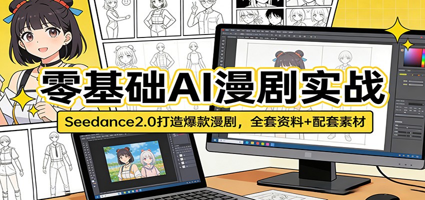 零基础AI漫剧实战：Seedance2.0打造爆款漫剧，全套资料+配套素材-赛德副业库