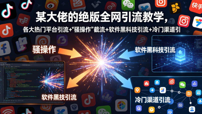 某大佬的绝版全网引流教学,各大热门平台引流+”骚操作”截流+软件黑科技引流+冷门渠道引流等-赛德副业库