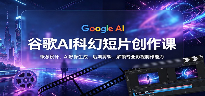 谷歌AI科幻短片创作课：概念设计，AI影像生成，后期剪辑，解锁专业影视制作能力-赛德副业库
