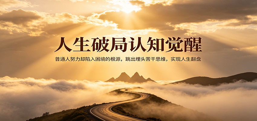人生破局认知觉醒,普通人努力却陷入困境的根源,跳出埋头苦干思维,实现人生翻盘-赛德副业库