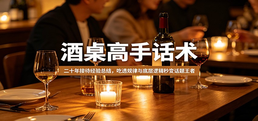 酒桌高手话术：二十年接待经验总结，吃透规律与底层逻辑秒变话题王者-赛德副业库