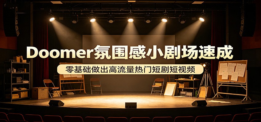 Doomer氛围感小剧场速成,零基础做出高流量热门短剧短视频-赛德副业库