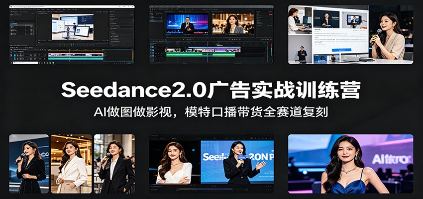 Seedance2.0广告实战训练营:AI做图做影视,模特口播带货全赛道复刻-赛德副业库