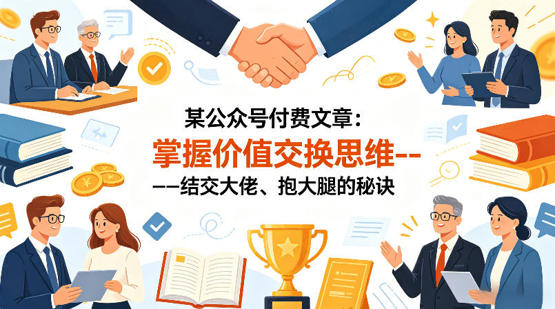 某公众号付费文章：掌握价值交换思维—-结交大佬、抱大腿的秘诀-赛德副业库