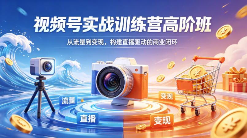 视频号实战训练营高阶班，从流量到变现，构建直播驱动的商业闭环（26年4月）-赛德副业库