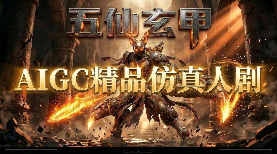 AIGC精品仿真人短剧教学,以五仙玄甲风为例展示保姆级实操教学-赛德副业库