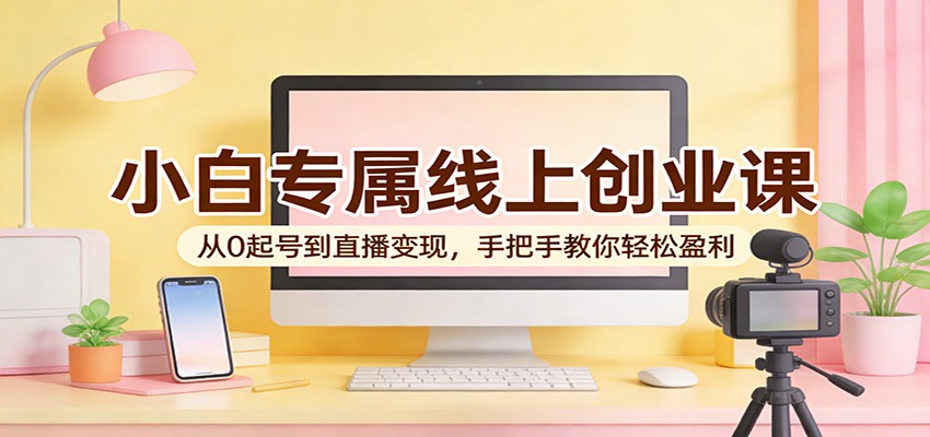 小白专属线上创业课：从0起号到直播变现，手把手教你轻松盈利-赛德副业库