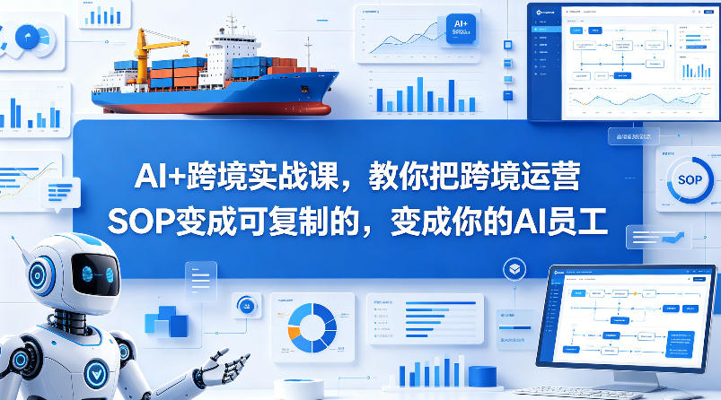 AI+跨境实战课，教你把跨境运营S0变成可复制的，变成你的AI员工-赛德副业库
