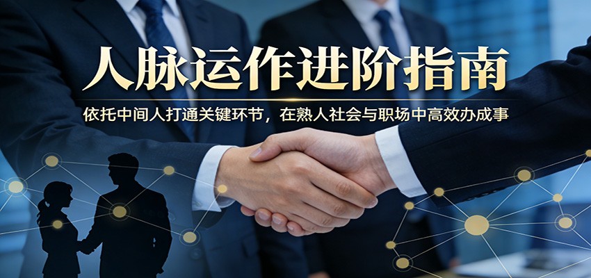 付费文章:人脉运作进阶指南,依托中间人打通关键环节,在熟人社会与职场中高效办成事-赛德副业库