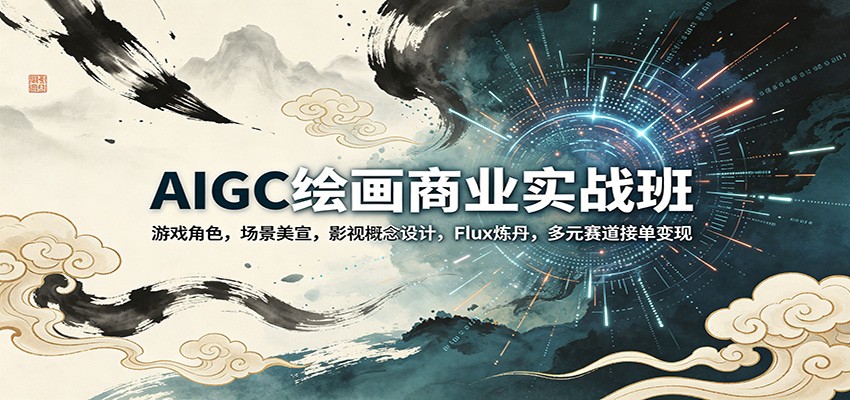 AIGC绘画商业实战班:游戏角色,场景美宣,影视概念设计,Flux炼丹,多元赛道接单变现-赛德副业库