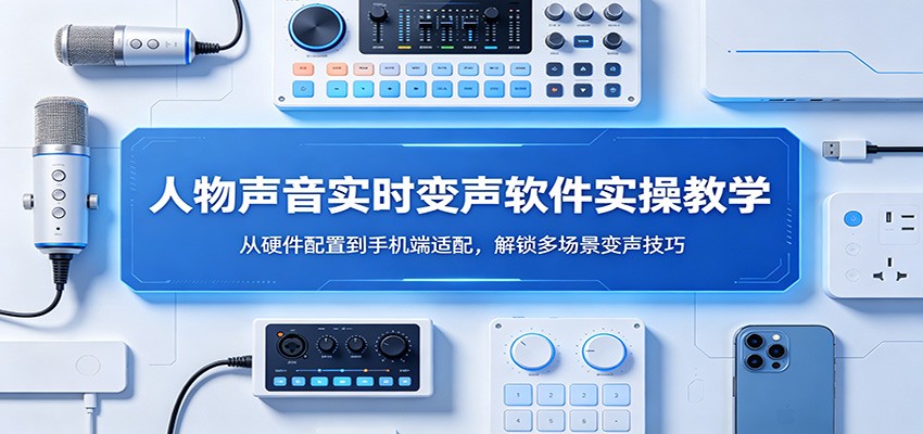 人物声音实时变声软件实操教学:从硬件配置到手机端适配,解锁多场景变声技巧-赛德副业库