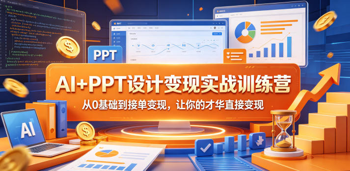 AI+PPT设计变现实战训练营，从0基础到接单变现，让你的才华直接变现-赛德副业库