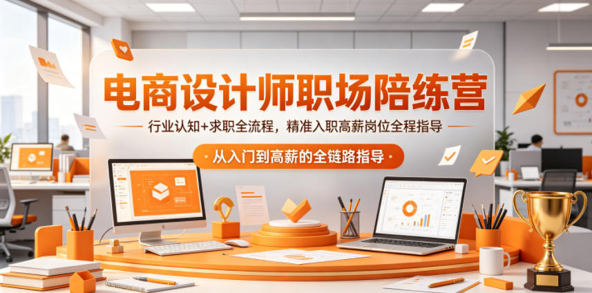 电商设计师职场陪练营，行业认知+求职全流程，精准入职高薪岗位全程指导-赛德副业库
