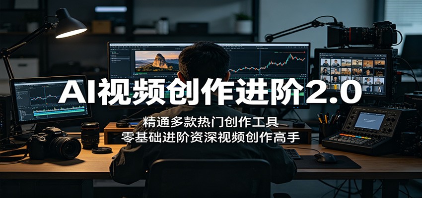 AI视频创作进阶2.0：精通多款热门创作工具，零基础进阶资深视频创作高手-赛德副业库