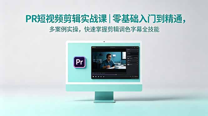 (18633期)PR短视频剪辑实战课|零基础入门到精通,多案例实操,快速掌握剪辑调色字幕全技能-赛德副业库