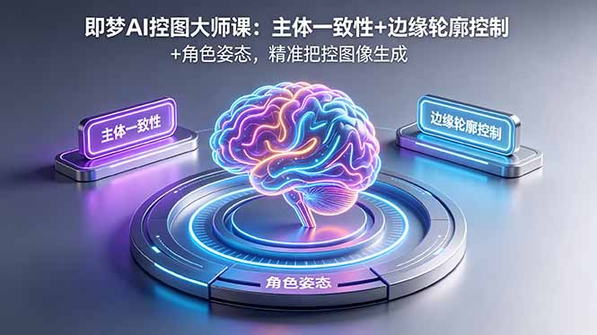 (18619期)即梦AI控图大师课:主体一致性+边缘轮廓控制+角色姿态,精准把控图像生成-赛德副业库