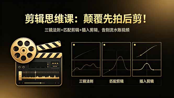 （18285期）剪辑思维课：颠覆先拍后剪！三镜法则+匹配剪辑+插入剪辑，告别流水账视频-赛德副业库