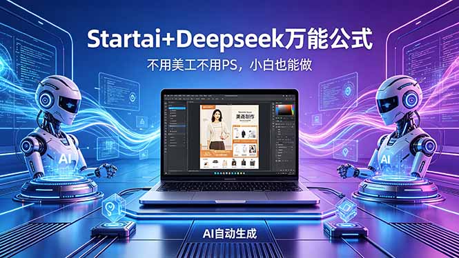 (18341期)AI自动做电商详情页:Startai+Deepseek万能公式,不用美工不用PS,小白也能做-赛德副业库