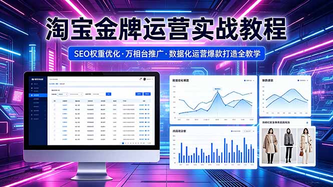 (18507期)2026 淘宝金牌运营实战教程,SEO权重优化万相台推广,数据化运营爆款打造全教学-赛德副业库
