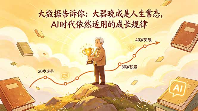 (18288期)付费文章:大数据告诉你:大器晚成是人生常态,AI 时代依然适用的成长规律-赛德副业库