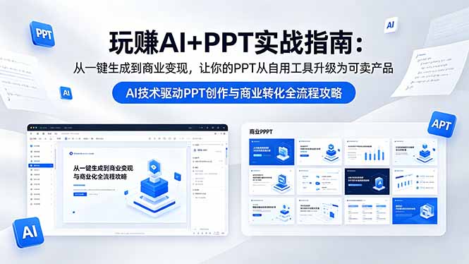 （18448期）玩赚AI+PPT实战指南-更新5月13：从一键生成到商业变现，让你的PPT从自用工具升级为可卖产品-赛德副业库