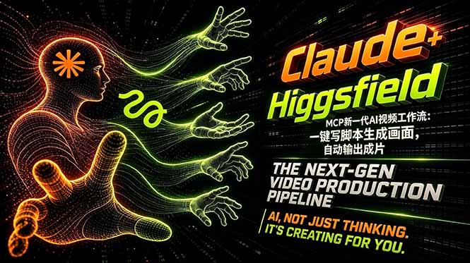 (18345期)Claude+Higgsfield MCP新一代AI视频工作流:一键写脚本生成画面,自动输出成片-赛德副业库