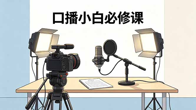 (18428期)口播小白必修课:录像收音灯光设备+脚本撰写,搭专业级录制场景-赛德副业库