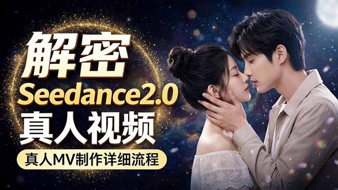 (18289期)Seedance 2.0电影级真人 MV全流程拆解:提示词、运镜、粒子特效,手把手实操-赛德副业库