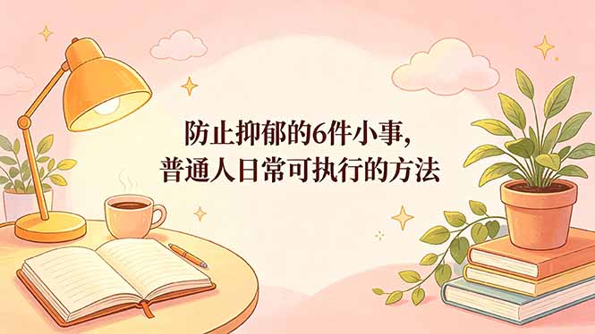 （18385期）付费文章：防止抑郁的6件小事，普通人日常可执行的方法-赛德副业库