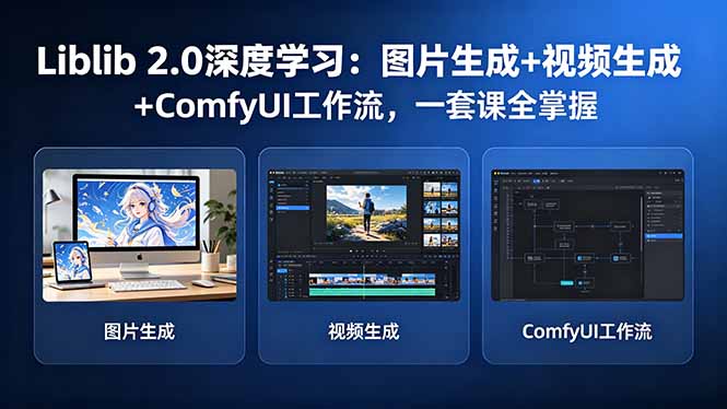 （18349期）Liblib 2.0深度学习：图片生成+视频生成+ComfyUI工作流，一套课全掌握-赛德副业库