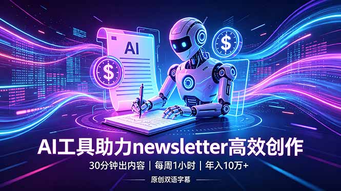 (18279期)做newsletter怕费时间?AI工具帮你30分钟出内容,每周1小时,年入10万+【原创双语字幕】-赛德副业库