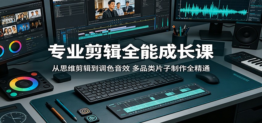 专业剪辑全能成长课：从思维剪辑到调色音效，多品类片子制作全精通-赛德副业库