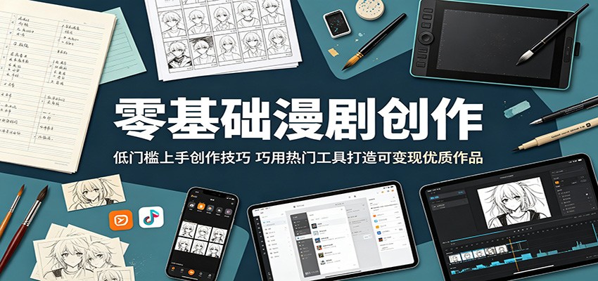 零基础漫剧创作:低门槛上手创作技巧,巧用热门工具打造可变现优质作品-赛德副业库