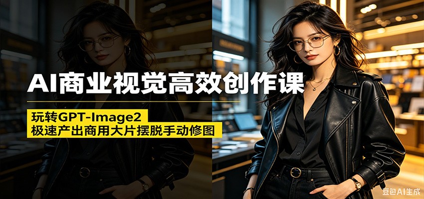 AI商业视觉高效创作课:玩转GPT-Image2,极速产出商用大片摆脱手动修图-赛德副业库
