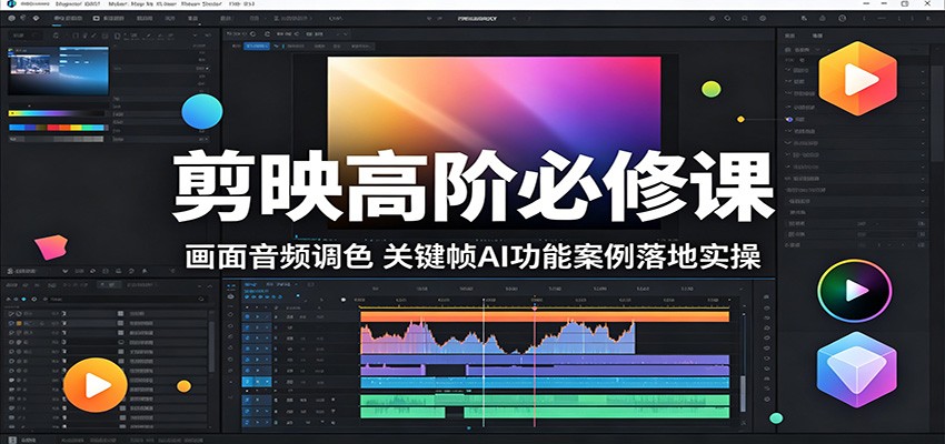 剪映高阶必修课:画面音频调色,关键帧AI功能案例落地实操-赛德副业库