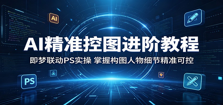 AI精准控图进阶教程:即梦联动PS实操,掌握构图人物细节精准可控-赛德副业库
